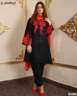 Phulkari Dhanak Unstitched – Embroidered 2PC Dhanak Suit
